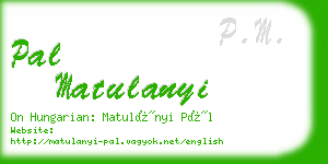 pal matulanyi business card